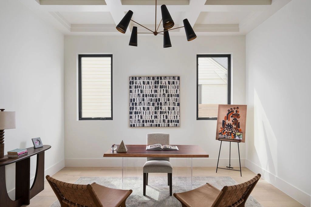 Office with custom shelving — Select Custom Home