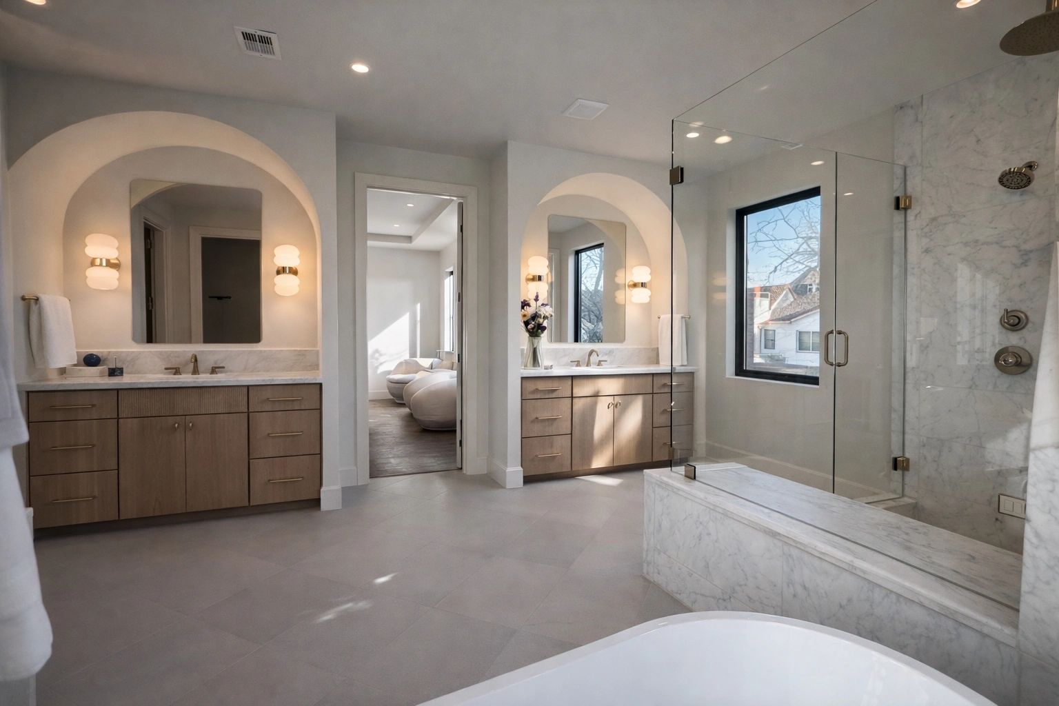 Primary bathroom vanity — Select Custom Home